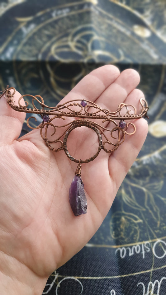 Collier Portail Liminal en Améthyste