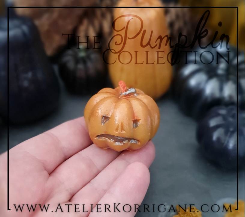 Petite Bougie Citrouille d'Halloween Orange