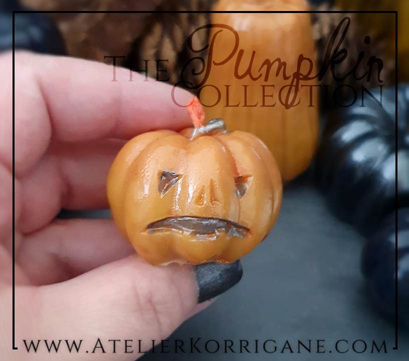 Petite Bougie Citrouille d'Halloween Orange