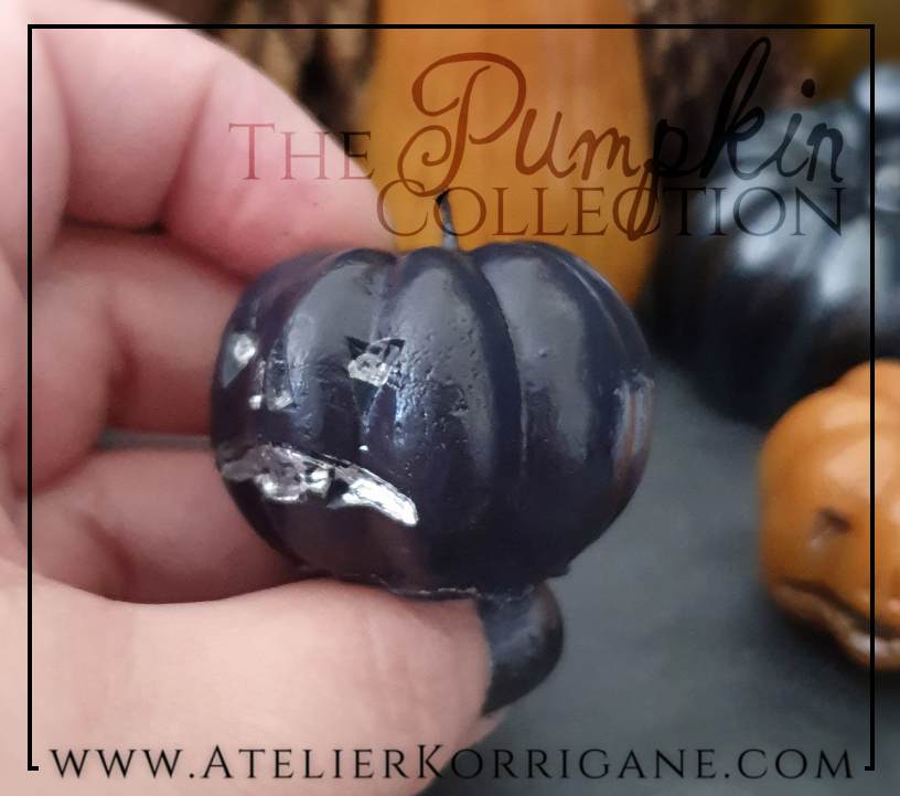 Petite Bougie Citrouille d'Halloween Noire