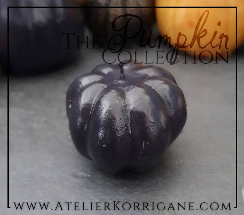 Petite Bougie Citrouille d'Halloween Noire