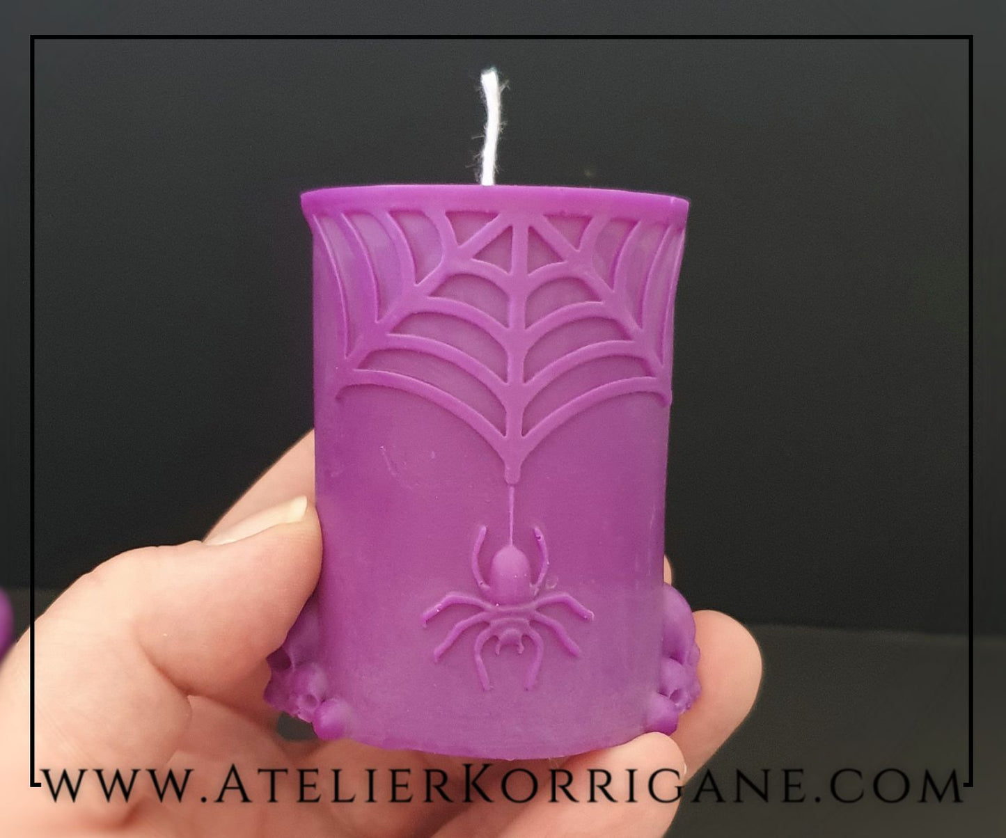 Lot de 2 Bougies Halloween Samhain violettes