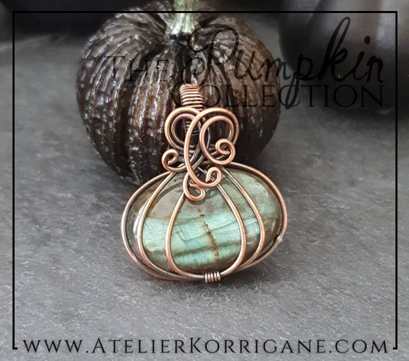 Pendentif Citrouille en Labradorite