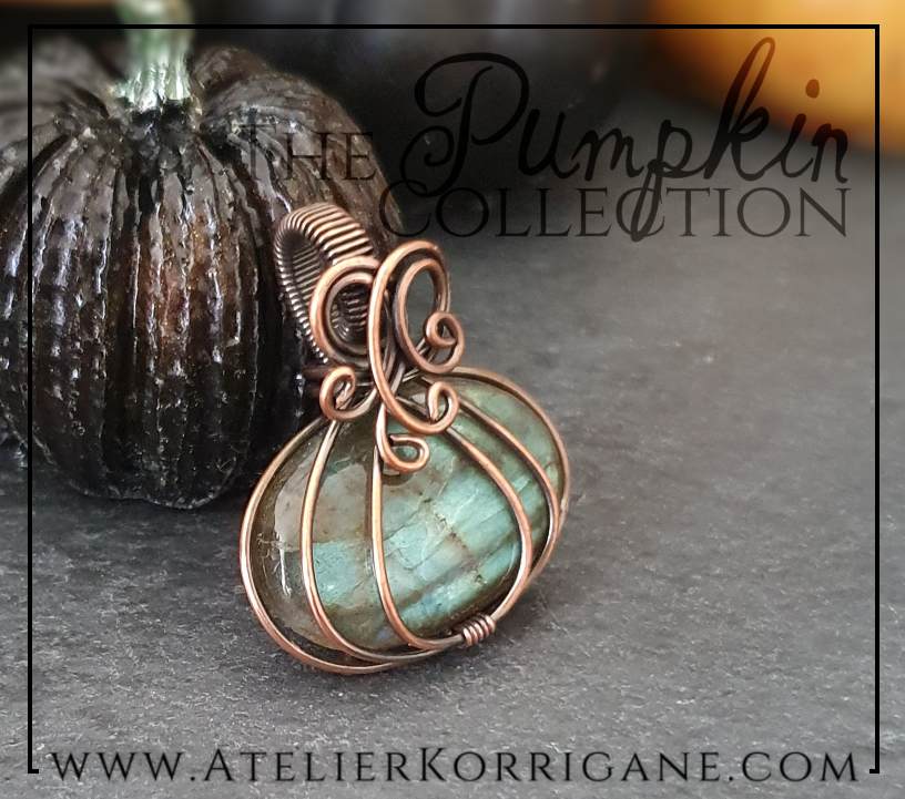 Pendentif Citrouille en Labradorite