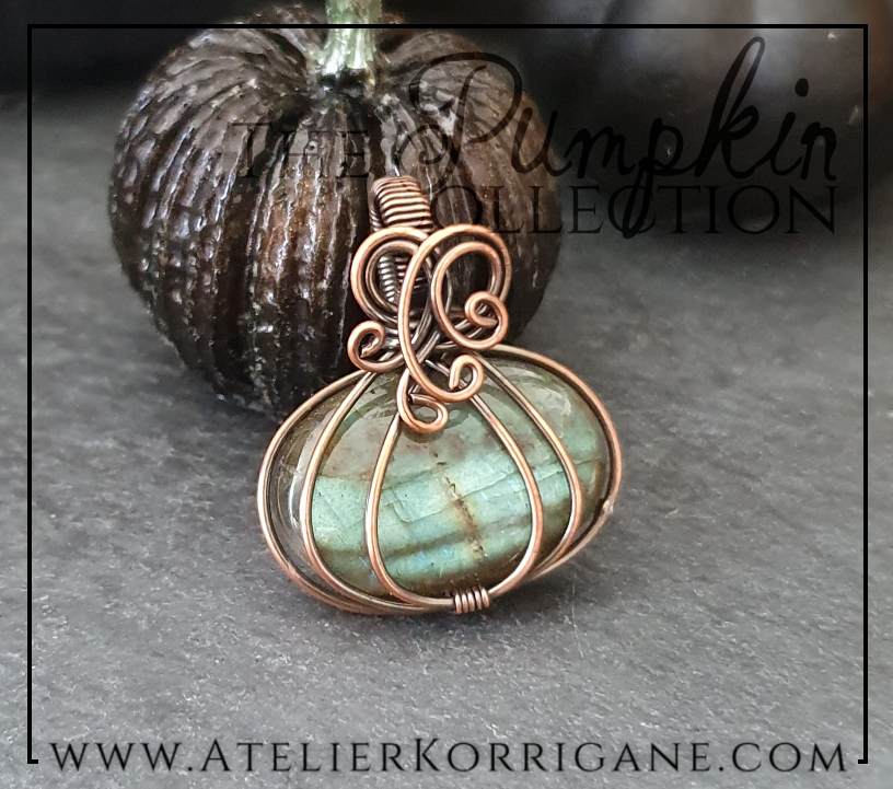 Pendentif Citrouille en Labradorite
