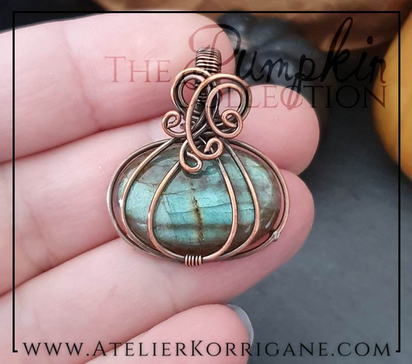 Pendentif Citrouille en Labradorite