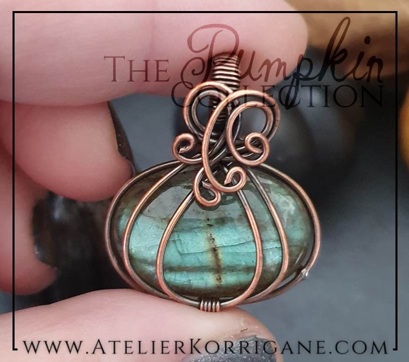 Pendentif Citrouille en Labradorite