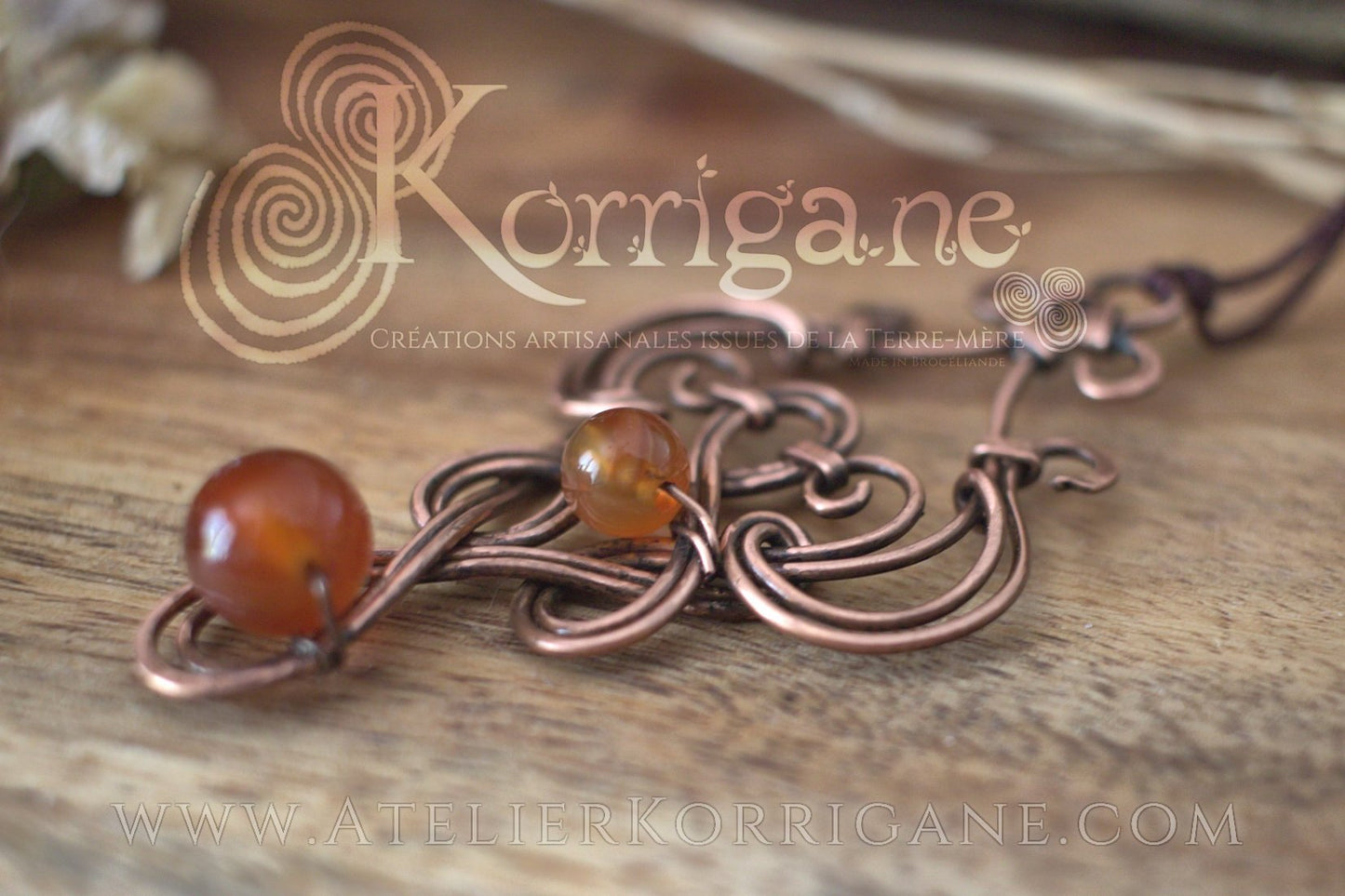 Pendentif Entrelacs en Agate - korrigane