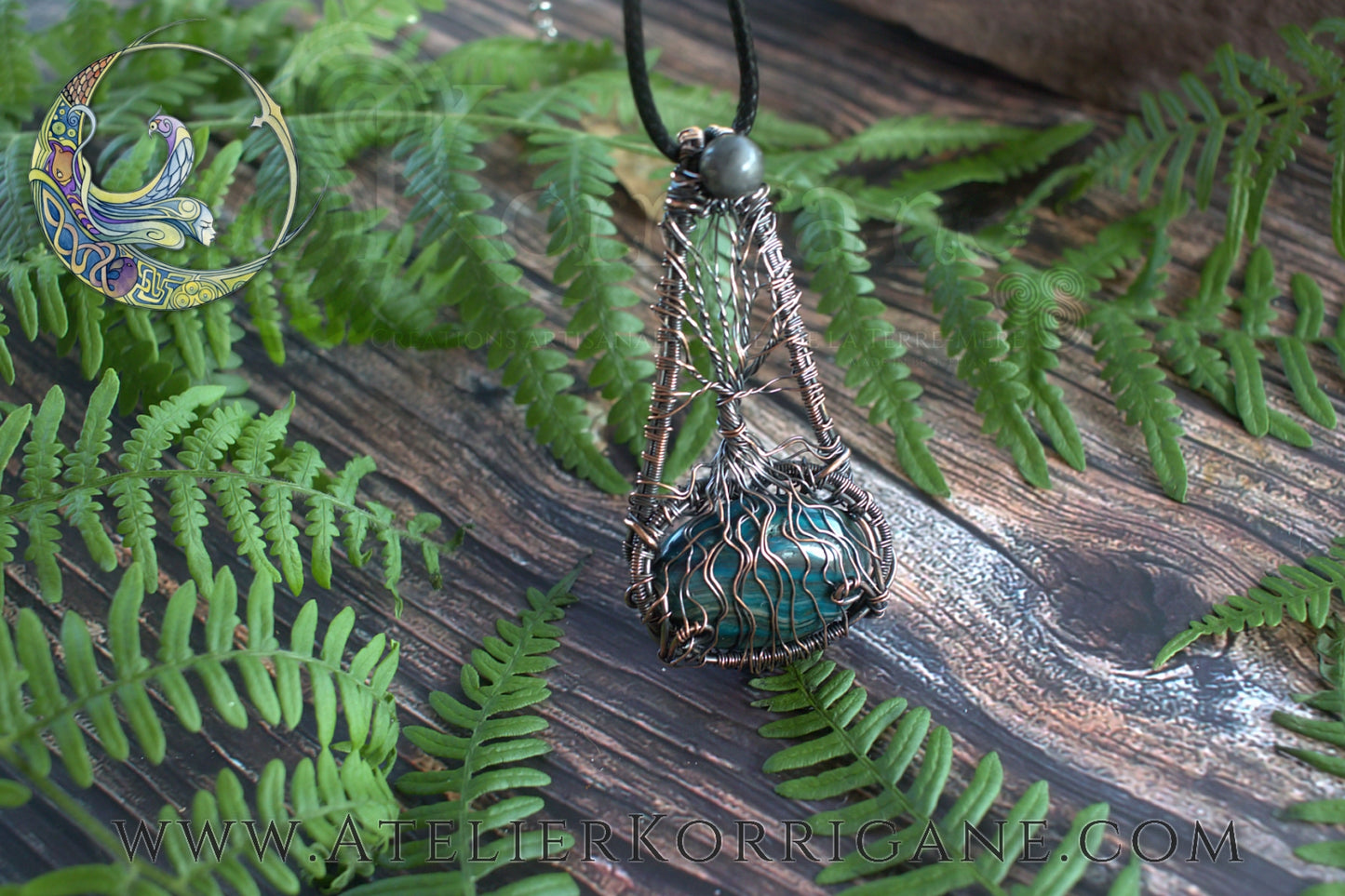 Pendentif Arbre de Vie en Agate - korrigane
