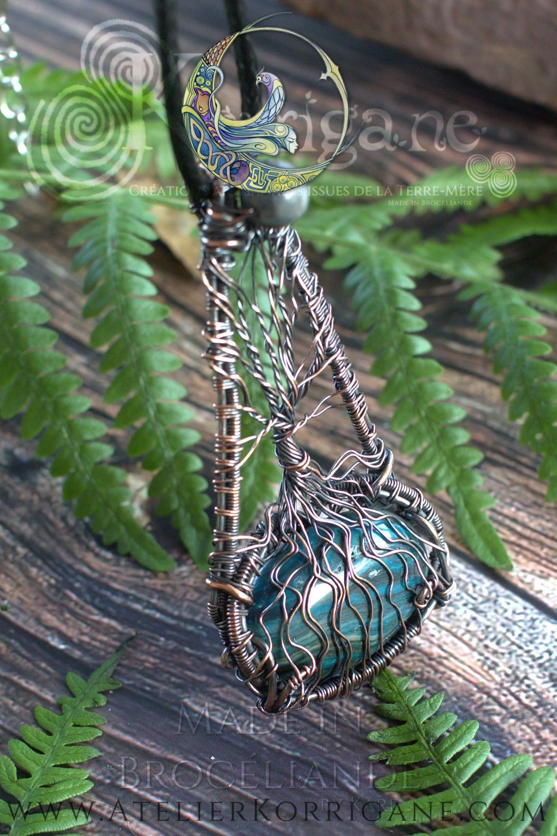 Pendentif Arbre de Vie en Agate - korrigane