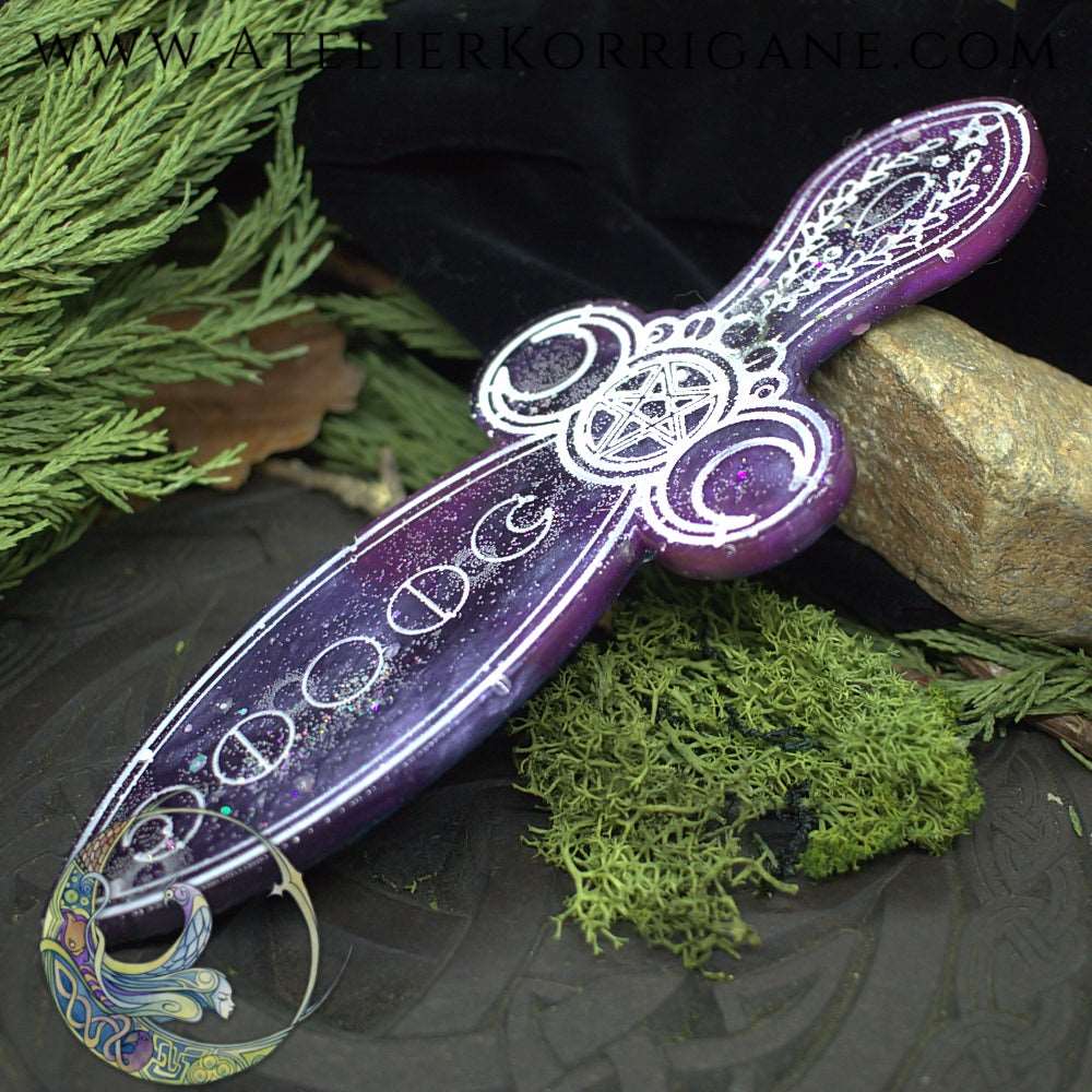 Athamé Dague de sorcière avec pentagramme Version 2 Korrigane