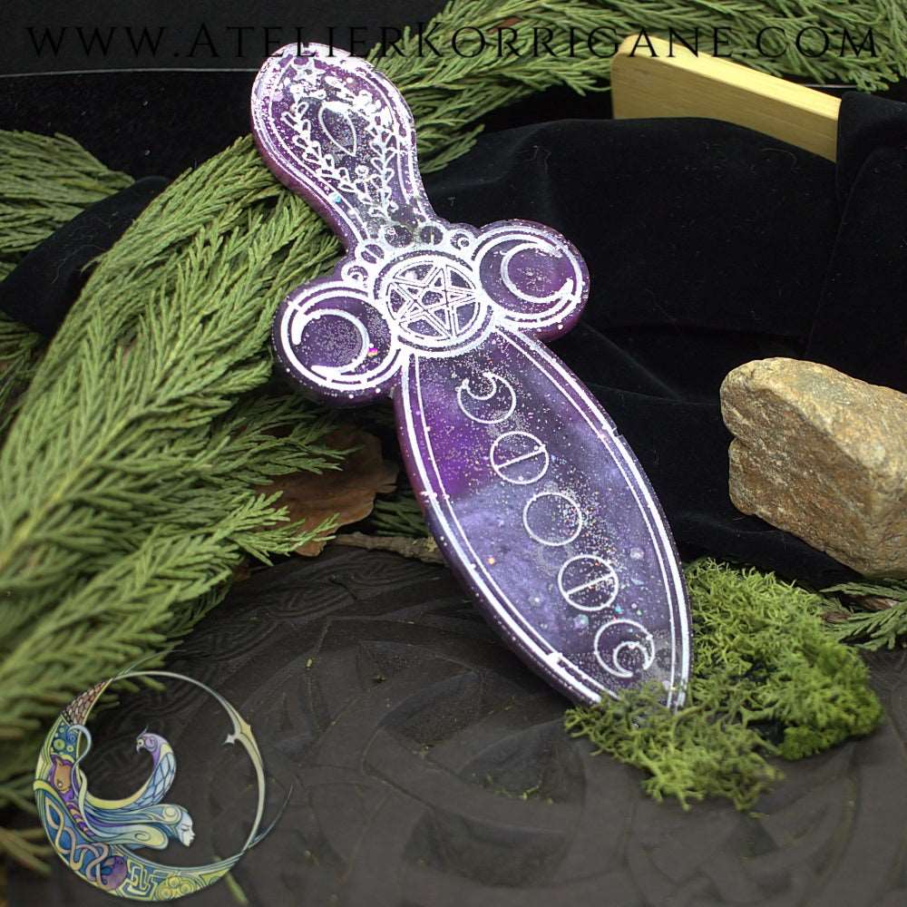 Athamé Dague de sorcière avec pentagramme Version 2 Korrigane