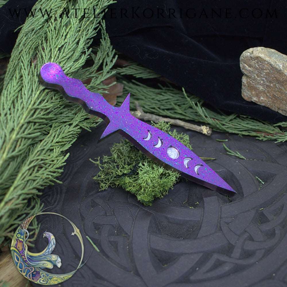Athamé de Sorcière de voyage Phases Lunaires Version 3 Korrigane