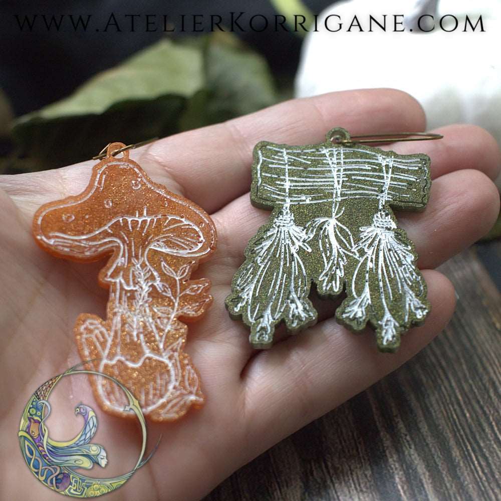 Boucles d'Oreilles Kitchen Witchcraft Les P'tites Witchy Korrigane