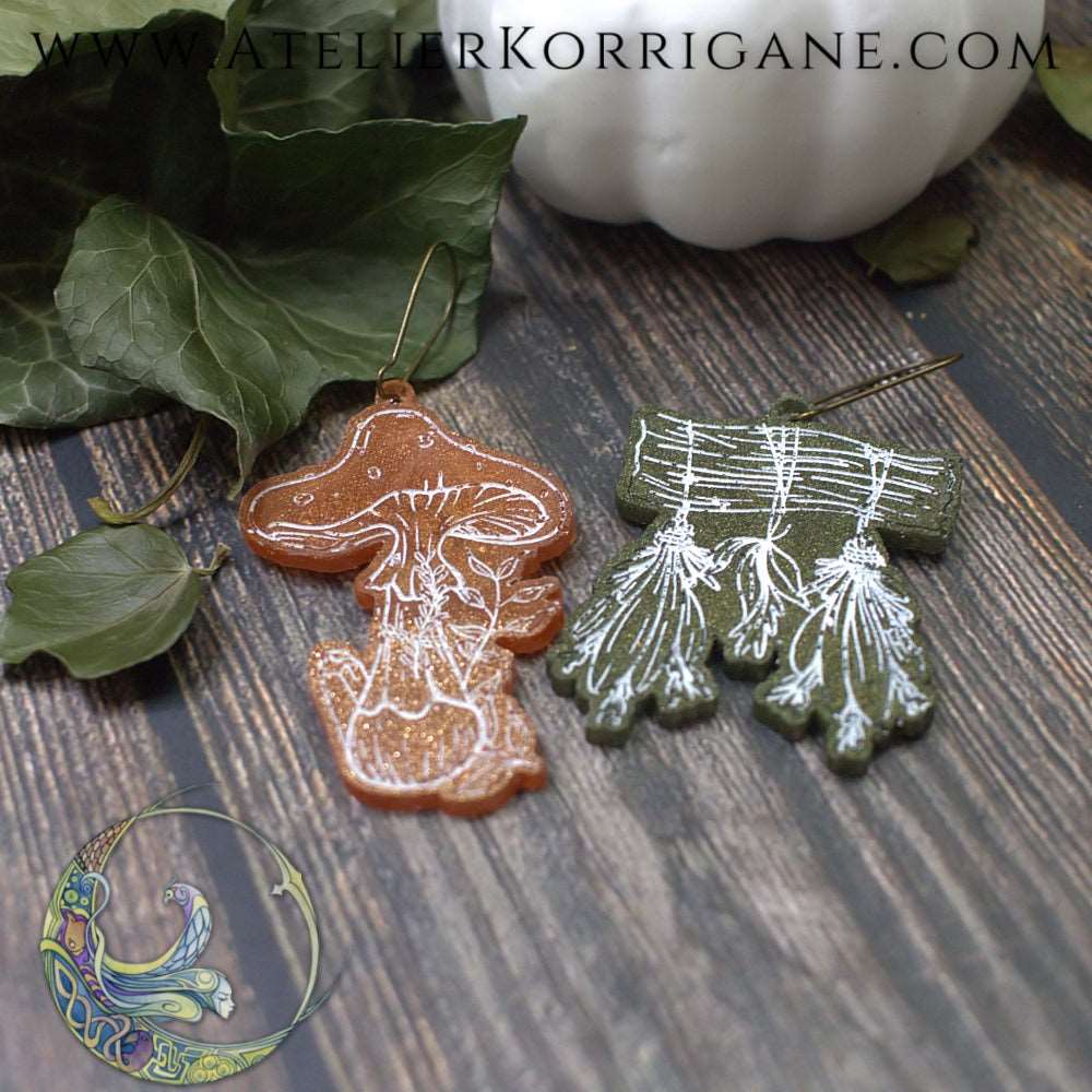 Boucles d'Oreilles Kitchen Witchcraft Les P'tites Witchy Korrigane