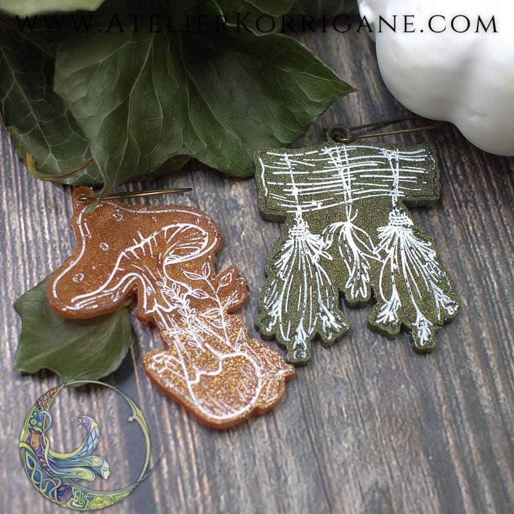 Boucles d'Oreilles Kitchen Witchcraft Les P'tites Witchy Korrigane