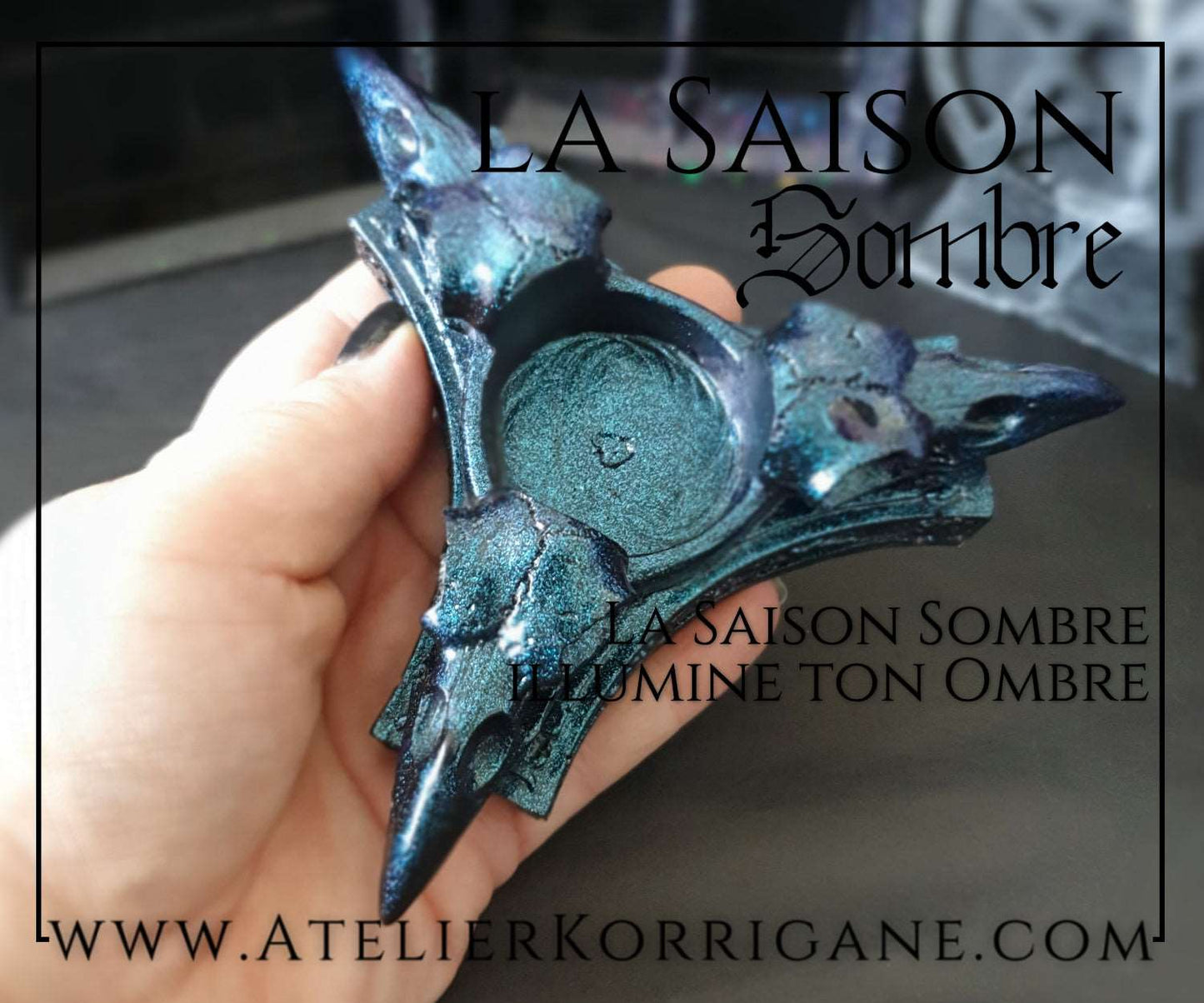 Bougeoir Triple Corbeau Korrigane