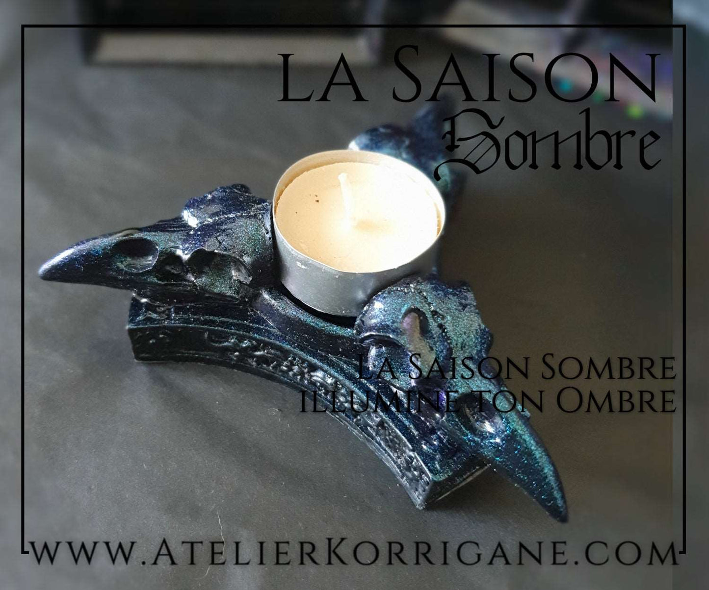 Bougeoir Triple Corbeau Korrigane