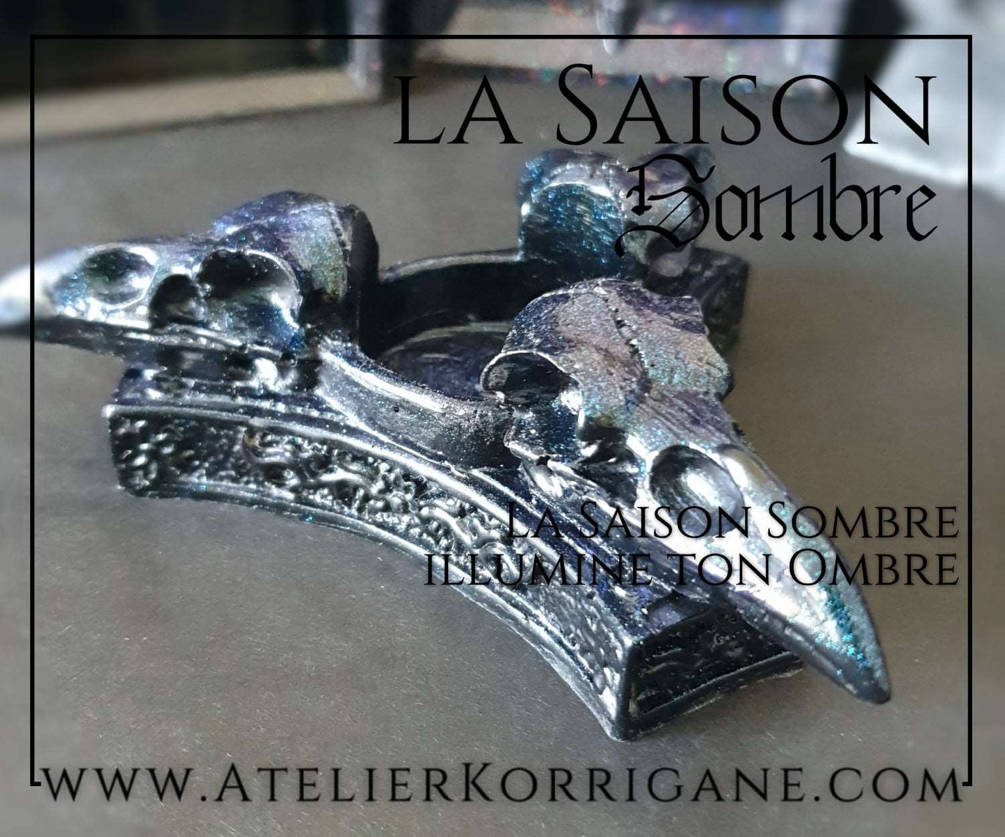 Bougeoir Triple Corbeau Korrigane