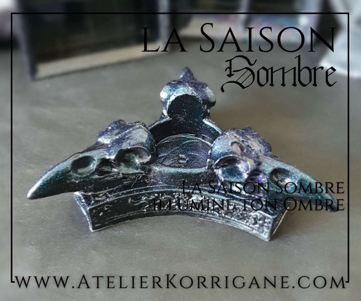 Bougeoir Triple Corbeau Korrigane
