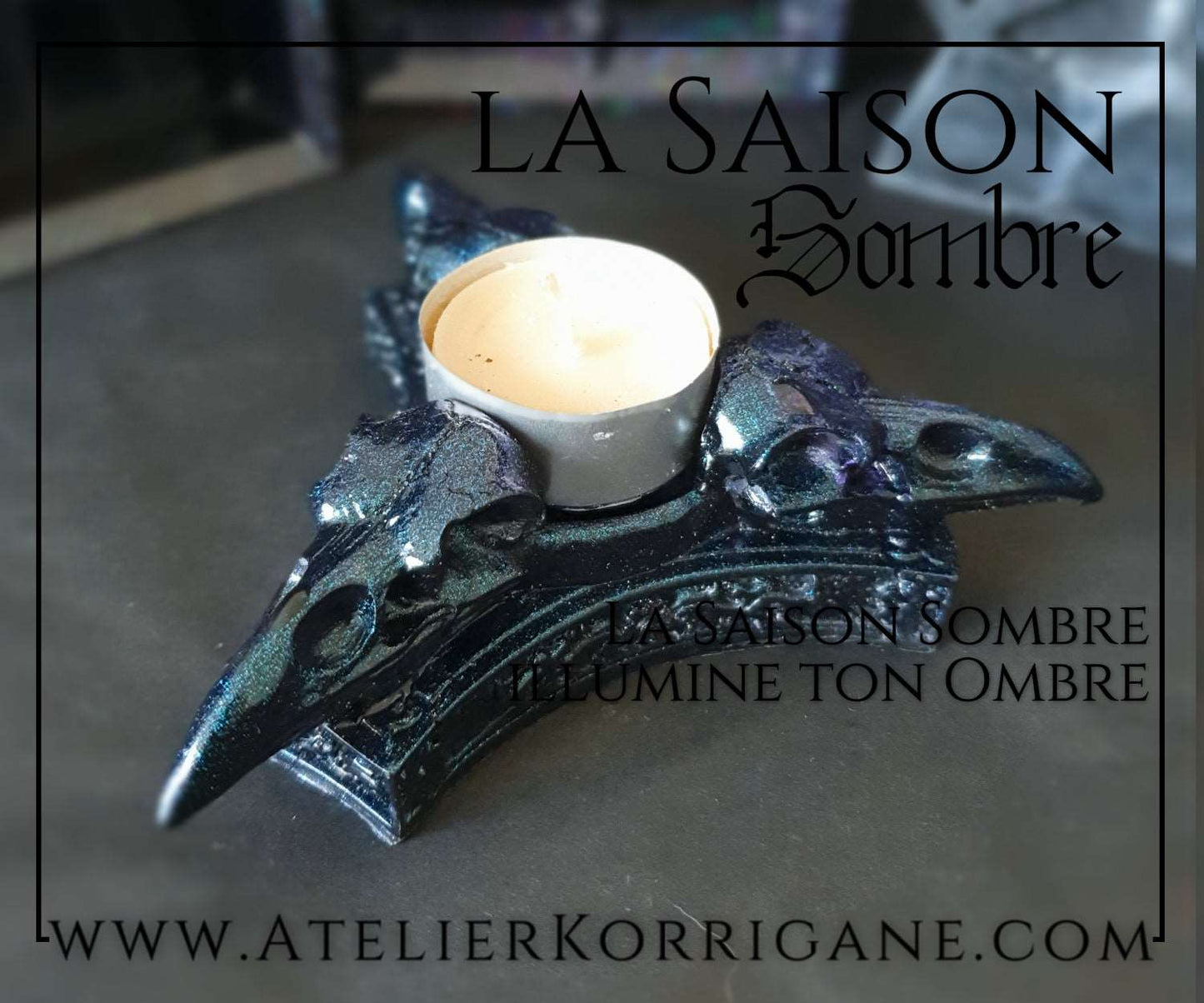 Bougeoir Triple Corbeau Korrigane