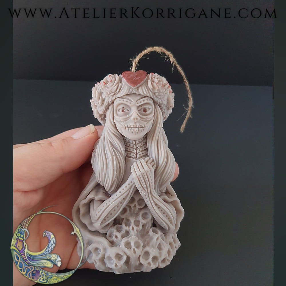 Bougie Día de los Muertos en cire de soja bio Korrigane