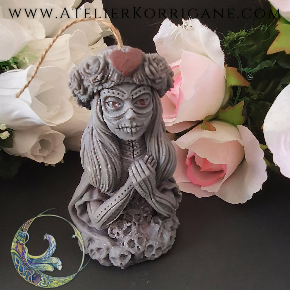 Bougie Día de los Muertos en cire de soja bio Korrigane