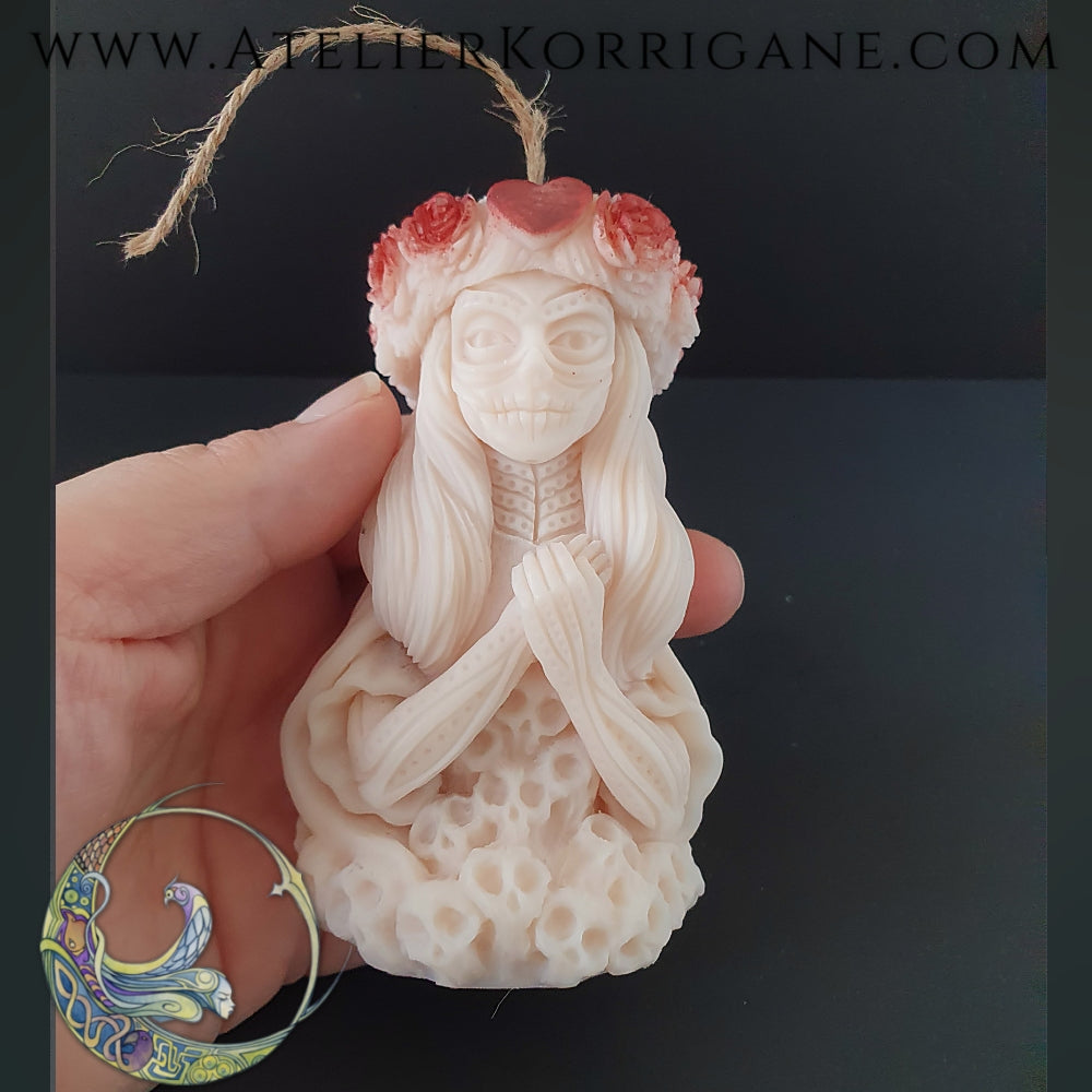 Bougie Día de los Muertos en cire de soja bio Korrigane