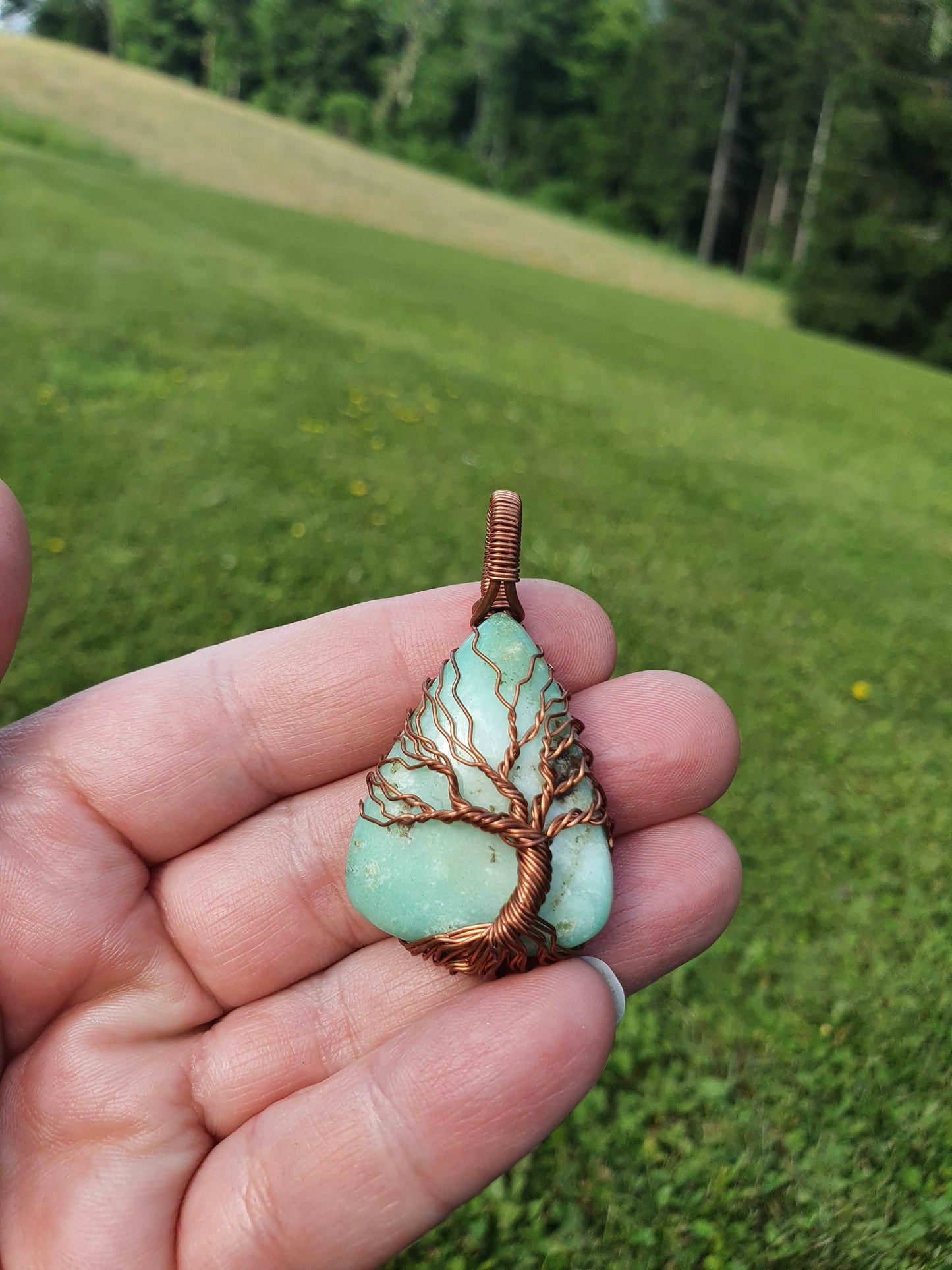 Collier Arbre de Vie en Chrysopase Korrigane