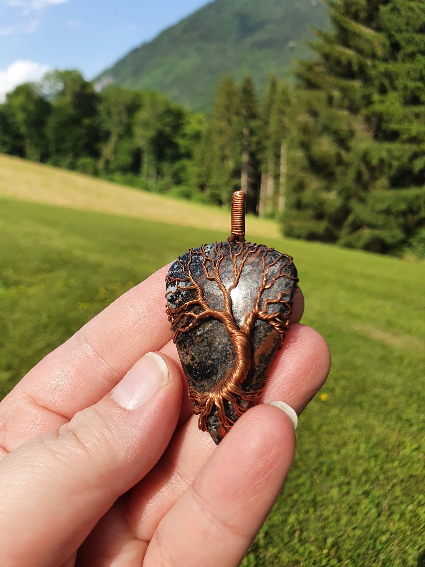 Collier Arbre de Vie en Jaspe Korrigane