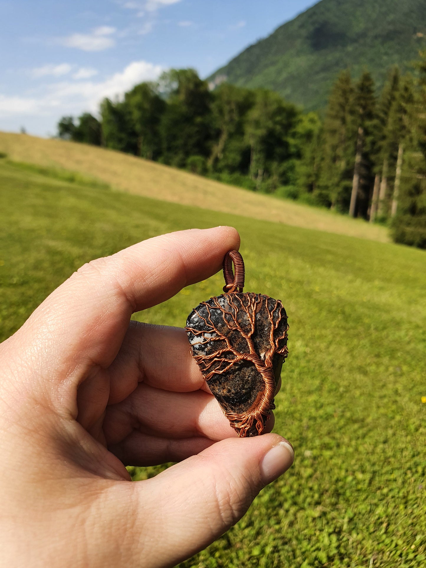 Collier Arbre de Vie en Jaspe Korrigane