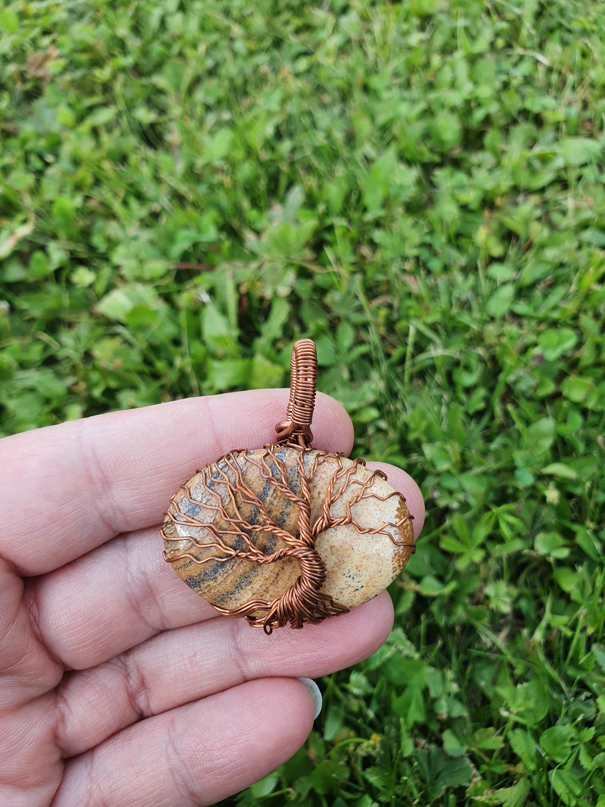Collier Arbre de Vie en Jaspe Paysage Korrigane