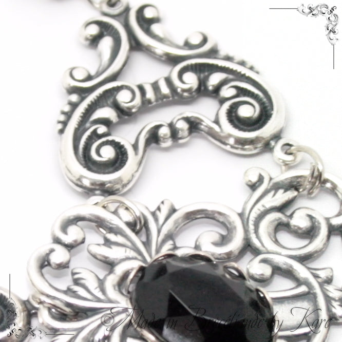 Collier Baroque Victorien Noir Korrigane
