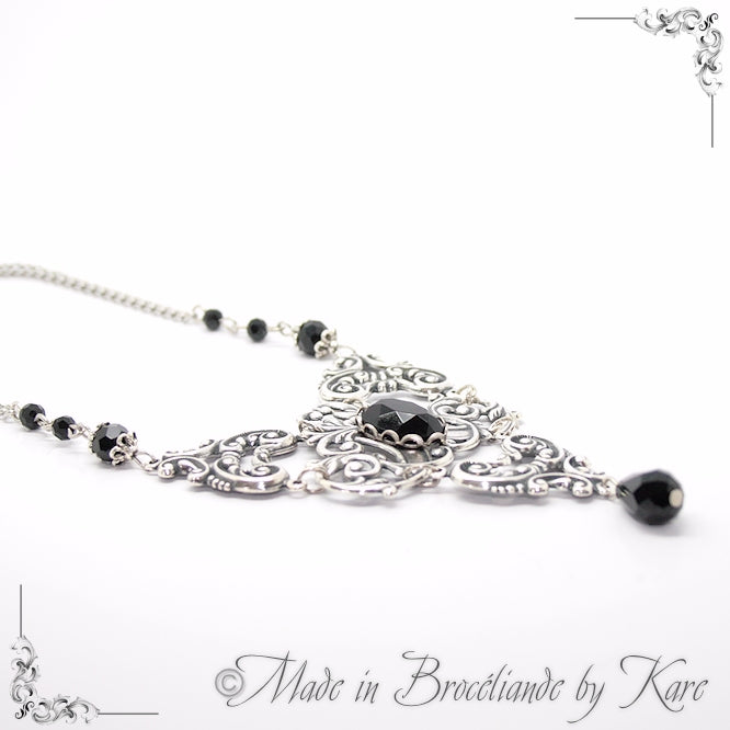 Collier Baroque Victorien Noir Korrigane