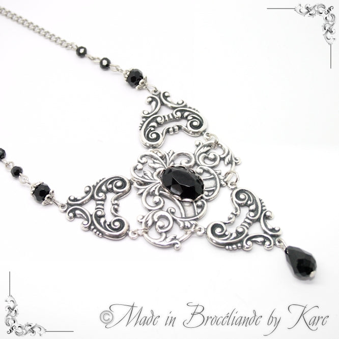 Collier Baroque Victorien Noir Korrigane