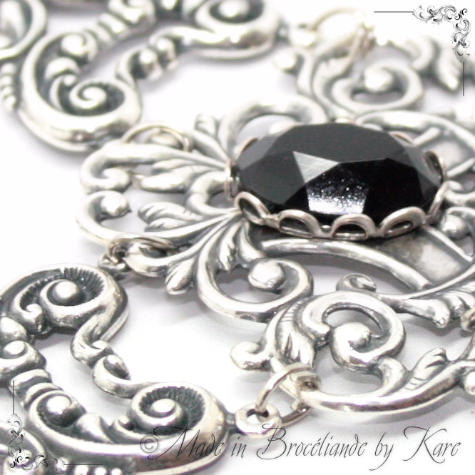 Collier Baroque Victorien Noir Korrigane