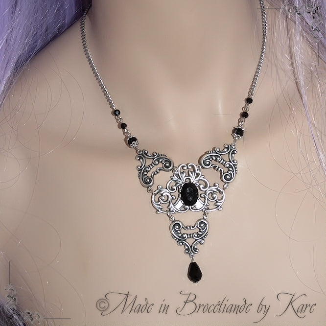 Collier Baroque Victorien Noir Korrigane