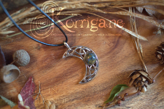 Collier Lune Labradorite Korrigane