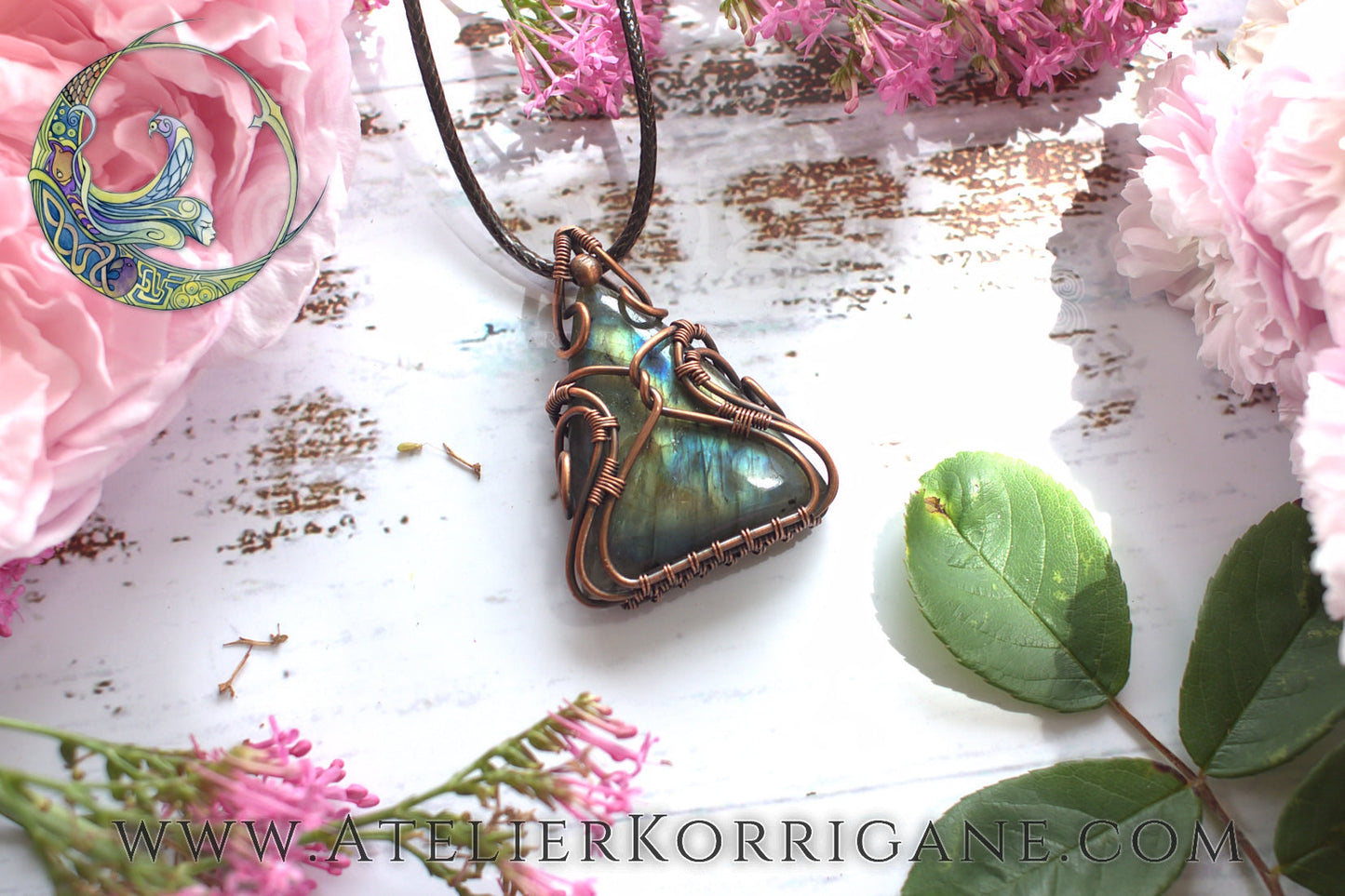 Collier en Labradorite et cuivre Korrigane