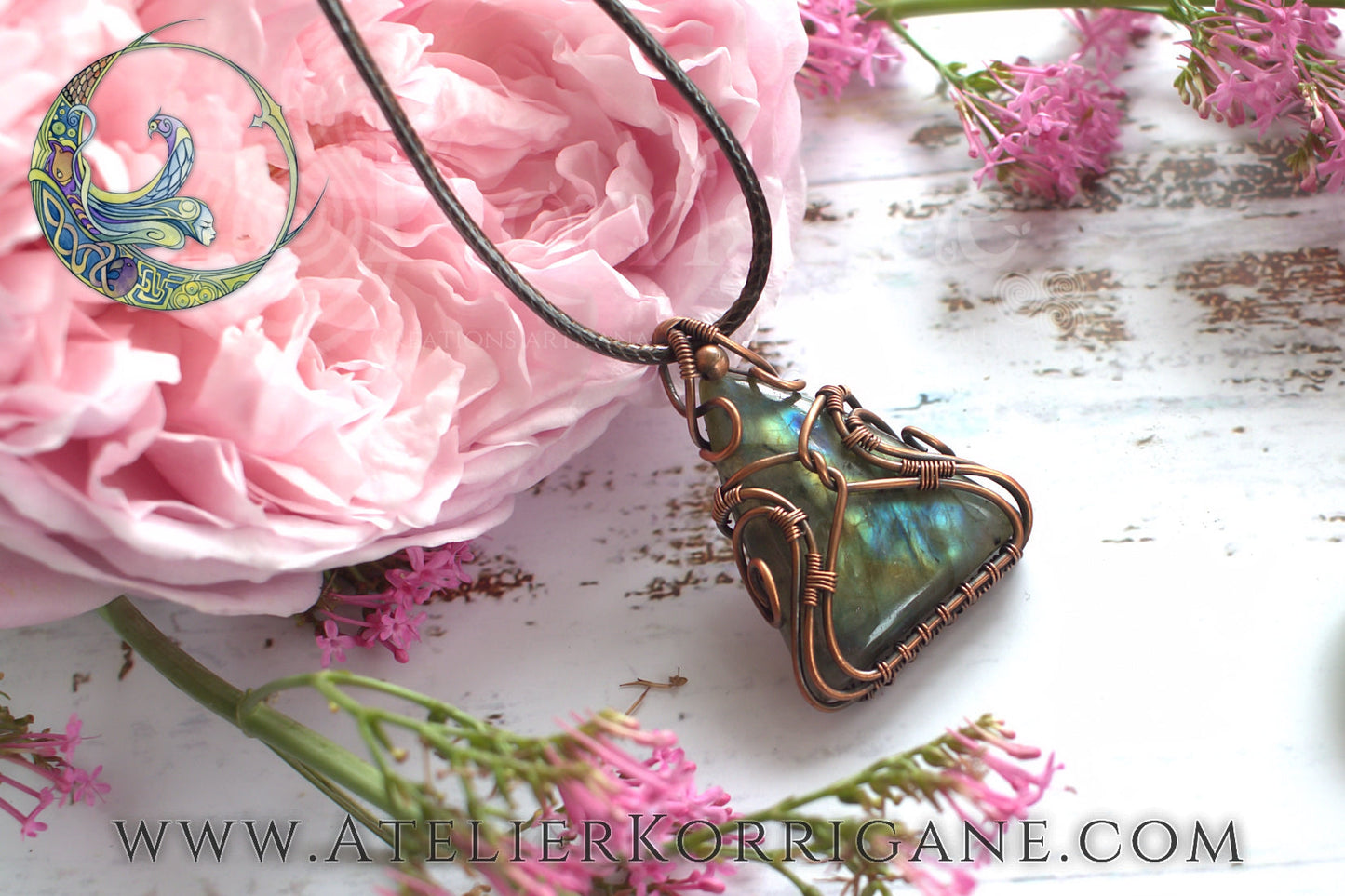 Collier en Labradorite et cuivre Korrigane
