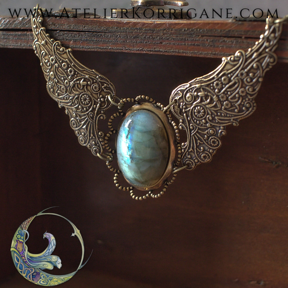 Collier Steampunk Labradorite Korrigane