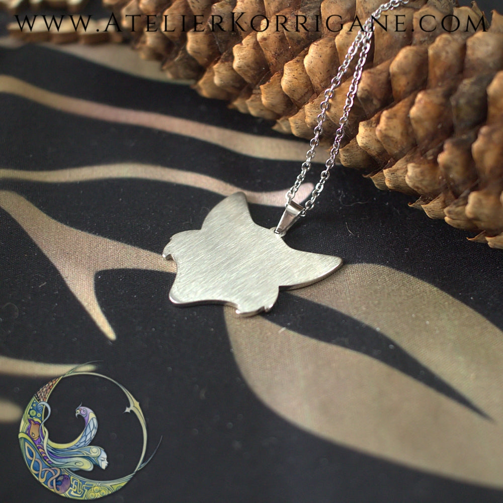 Pendentif le Renard des Montagnes en acier inoxydable Korrigane