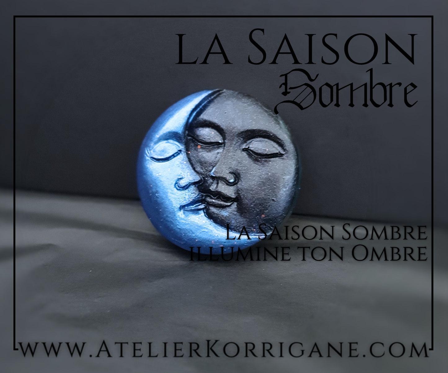 Décoration Autel Lune Noire et Lune Croissante Korrigane