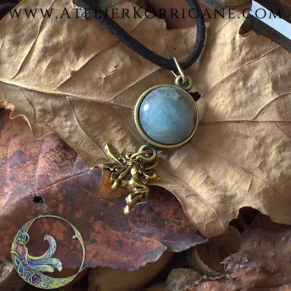 Médaillon Fée Labradorite Korrigane