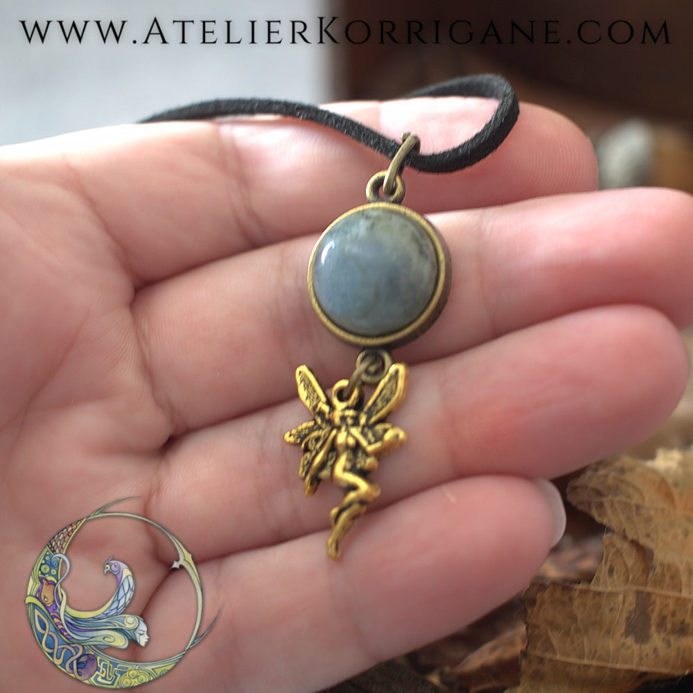 Médaillon Fée Labradorite Korrigane