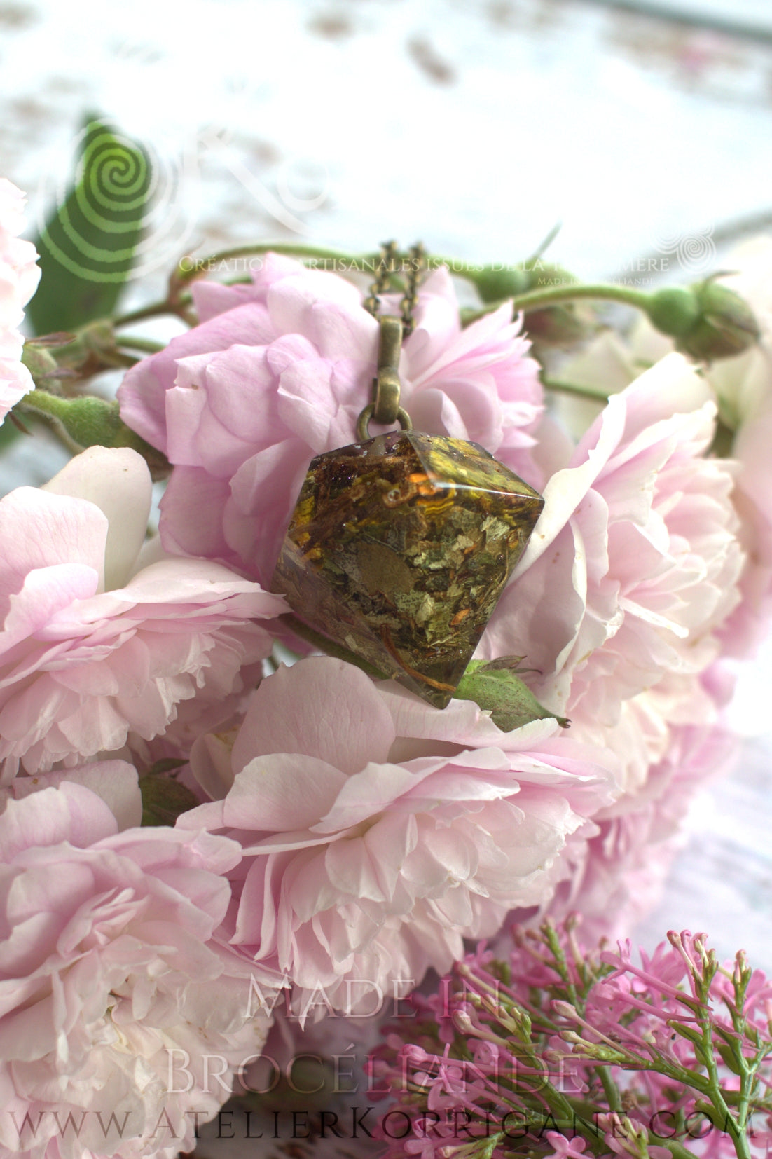 Pendule de la Sorcière avec de l'Aubépine Korrigane