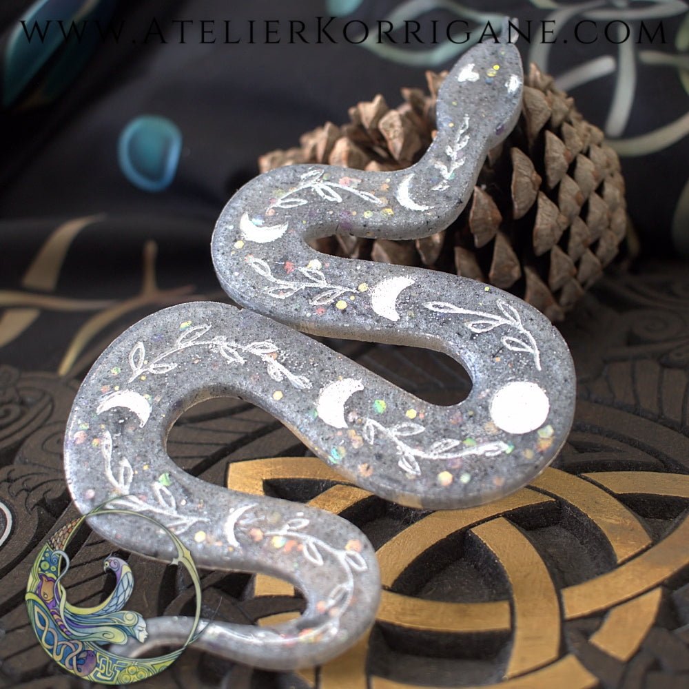 Totem Serpent orné de phases Lunaires V2 Korrigane