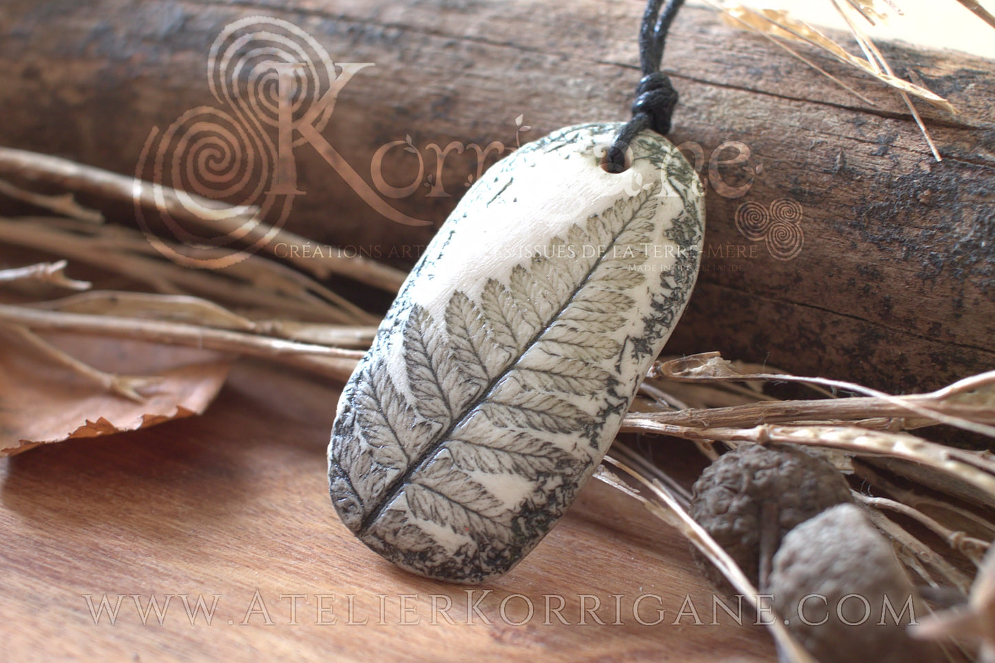 Parure Pendentif & Boucles d'Oreilles Woodlands - korrigane
