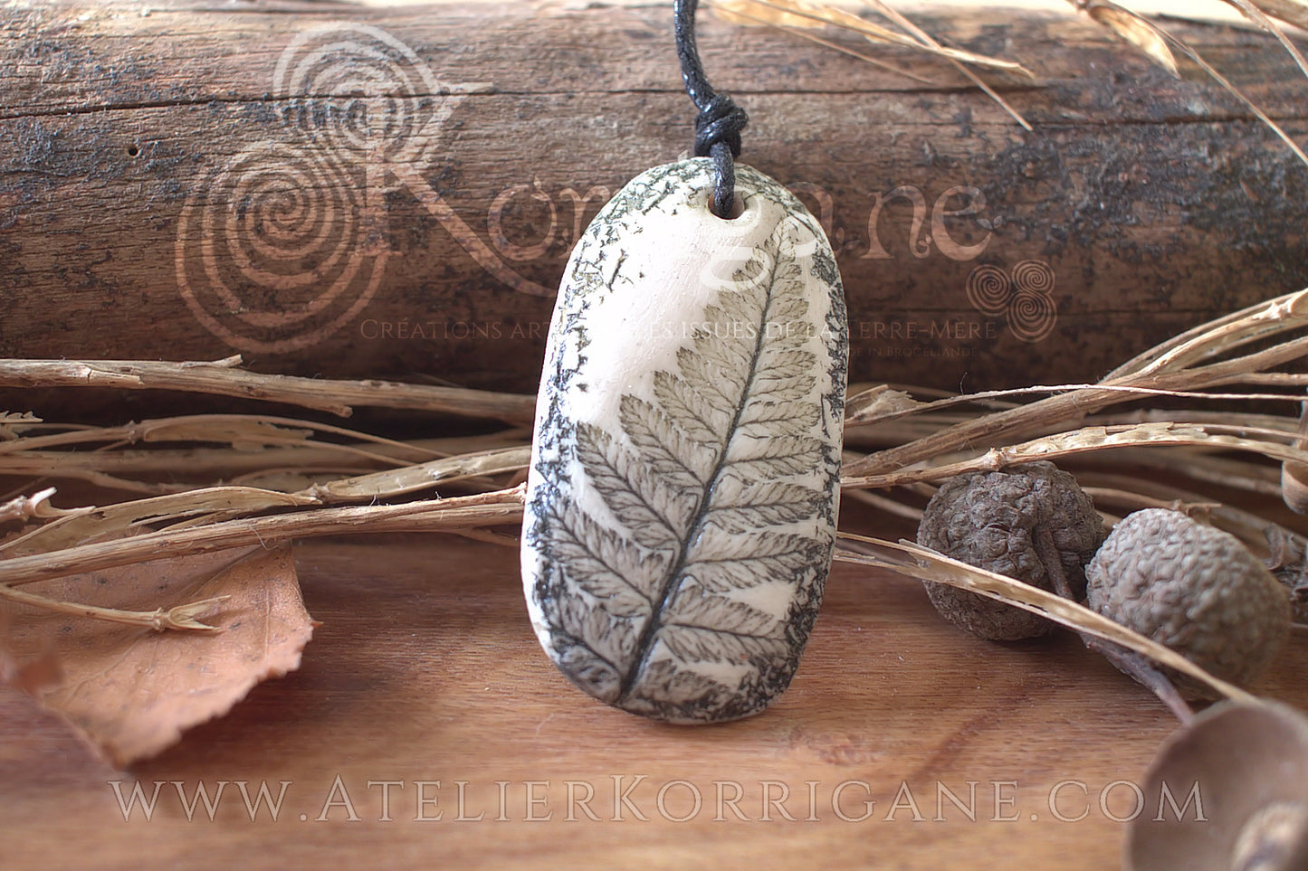 Parure Pendentif & Boucles d'Oreilles Woodlands - korrigane
