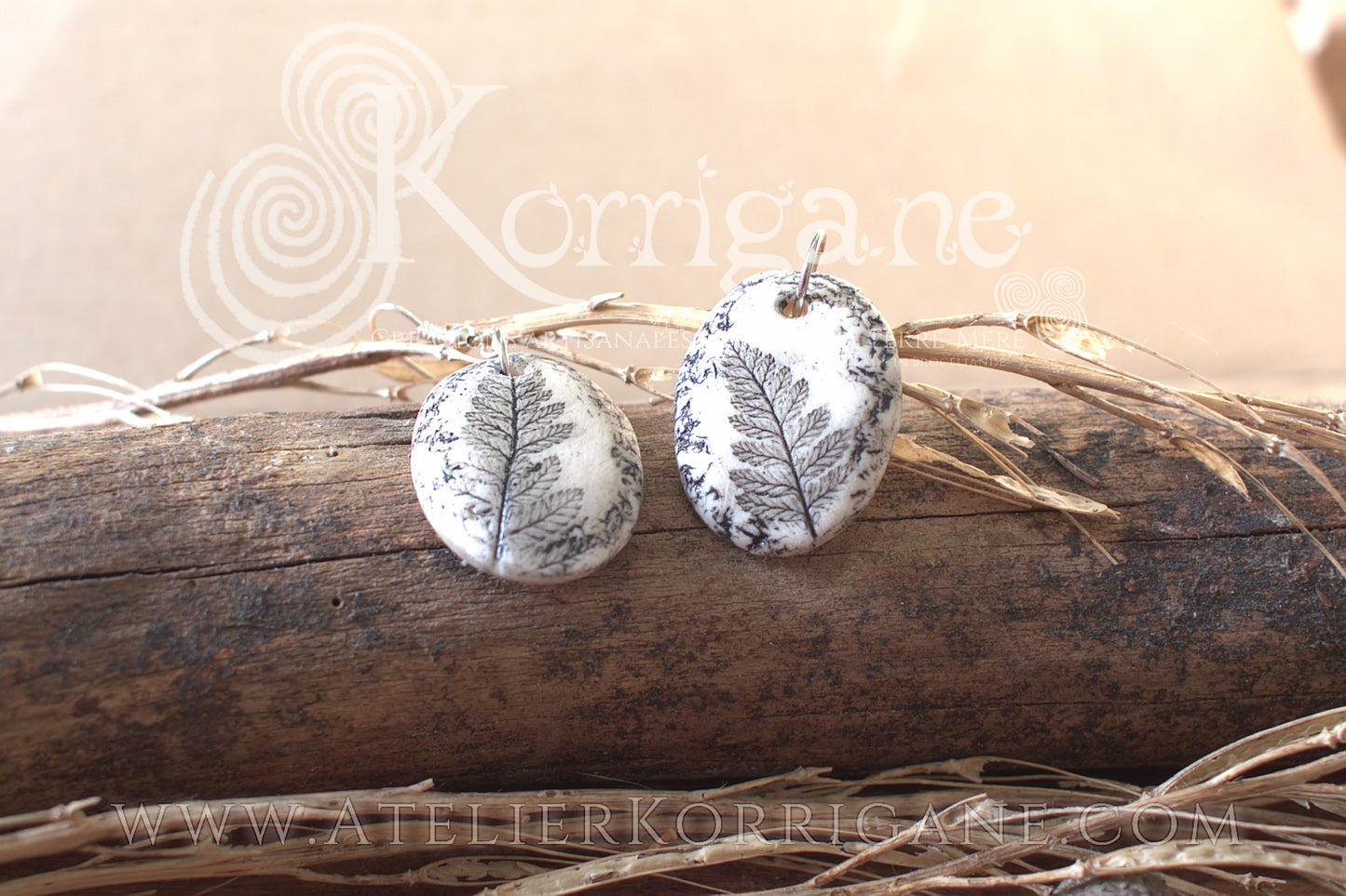 Parure Pendentif & Boucles d'Oreilles Woodlands - korrigane